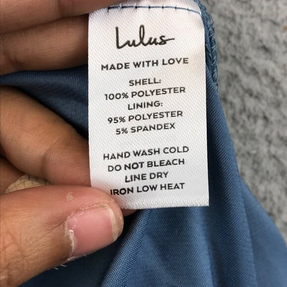 New Lulu's All About Love Slate Blue Maxi Dress for Bridesmaid size L - Picture 11 of 16